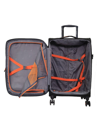 Soft Shell Luggage Black / Check-In (Medium) / Hard Luggage RB 04M BLK Reebok Pro 69cm MEDIUM Leather Film Soft Shell Case in Black