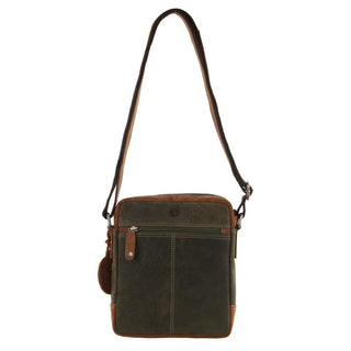 Billy The Kid Olive Leather Crossbody Bag in Cognac