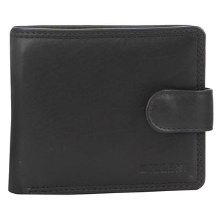 Milleni Leather Men's Tab Wallet in Black