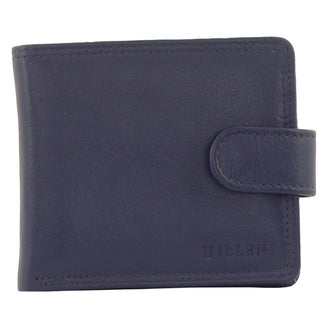 Milleni Leather Men's Tab Wallet in Navy