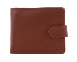 Milleni Leather Men's Tab Wallet in Tan