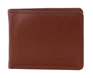 Milleni Leather Men's Flat Wallet in Tan