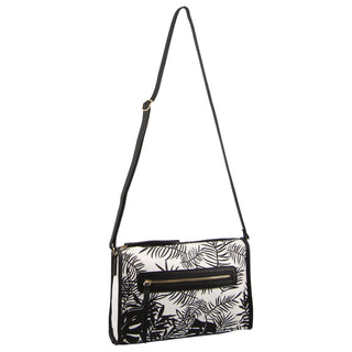 Milleni Floral Cross-Body Bag in Black