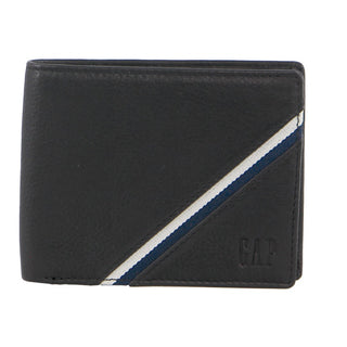 GAP Men's Leather Slimline Bi-Fold Wallet in Black