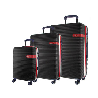 Hard-shell 3-Piece Luggage Set in Black