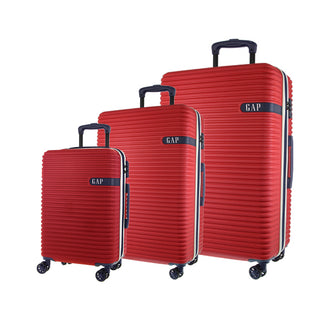 Hard-shell 3-Piece Luggage Set in Red