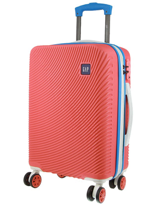 GAP Stripe Hard-shell 56cm CABIN Suitcase in Coral