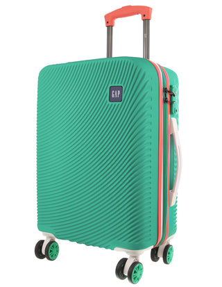 GAP Stripe Hard-shell 56cm CABIN Suitcase in Turquoise