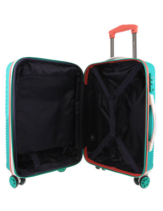GAP Stripe Hard-shell 56cm CABIN Suitcase in Turquoise