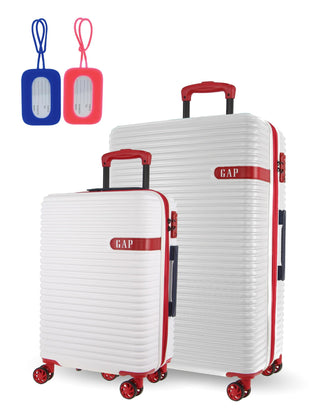 GAP White Hard Shell MEDIUM and CABIN 2-Piece Set + Luggage Tag