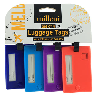 Milleni Travel Luggage Tags (4 PK)