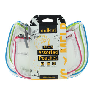 Milleni Travel Assorted Pouches (3 PK)