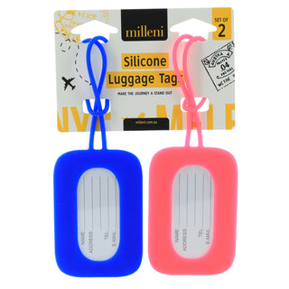 Milleni Travel Silicone Luggage Tags (2 PK)