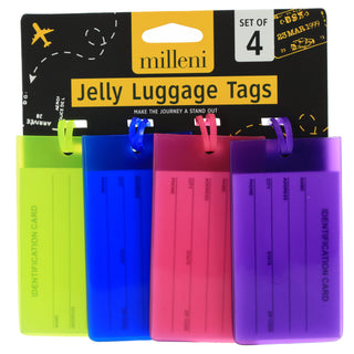 Milleni Travel Jelly Luggage Tags (4 PK)