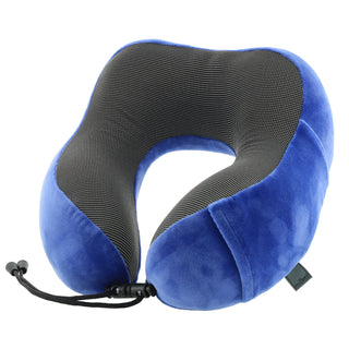 Milleni Travel Ergonomic Memory Foam Neck Pillow in Blue