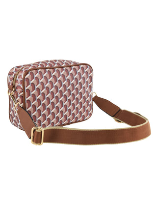 Milleni Ladies Fashion Geometric Crossbody Bag in Brown