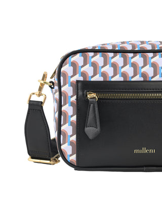 Milleni Ladies Fashion Geometric Crossbody Bag in Lilac