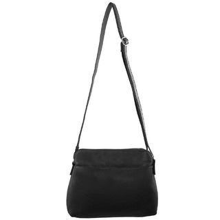 Milleni Ladies Nappa Leather Crossbody Bag in Black