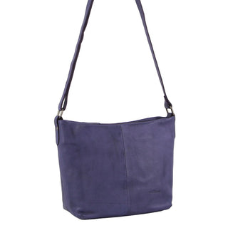 Milleni Ladies Nappa Leather Crossbody Bag in Purple