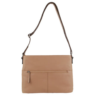 Milleni Ladies Nappa Leather Crossbody Bag in Burro