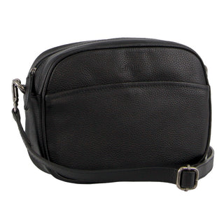 Milleni Ladies Nappa Leather Cross-Body Bag/Clutch in Black