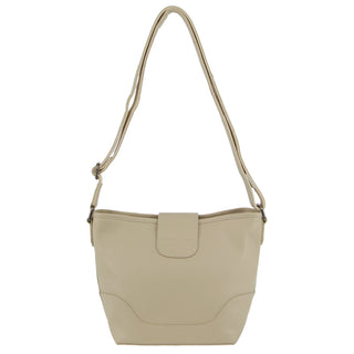 Milleni Leather Ladies Crossbody Bag in Cement