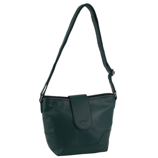 Milleni Leather Ladies Crossbody Bag in Zirkon