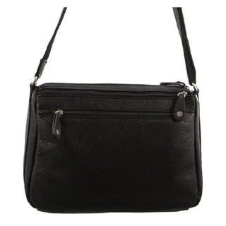 Milleni Ladies Nappa Leather Crossbody Bag in Black