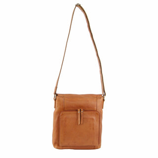 Milleni Ladies Nappa Leather Crossbody Bag in Cognac