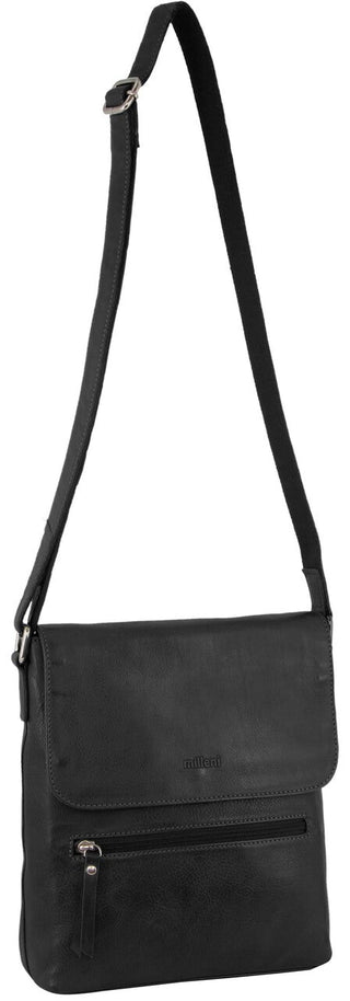 Milleni Ladies Nappa Leather Crossbody Bag in Black