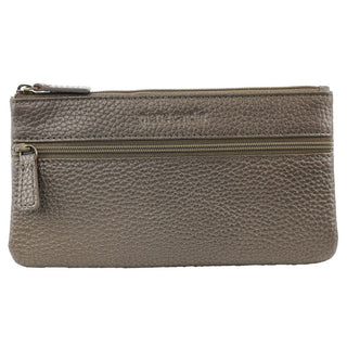 Pierre Cardin Genuine Leather Coin Purse in Bronze