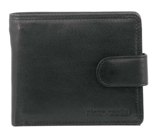 Pierre Cardin Rustic Leather Men's Wallet in Black in Black