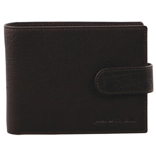 Pierre Cardin Rustic Leather Men's Wallet in Brown in Brown