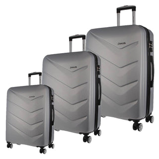 Pierre Cardin Hard Shell 3-Piece Luggage Set in Silver