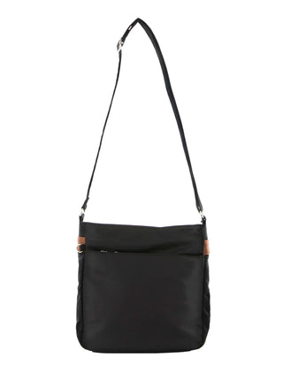 Pierre Cardin Nylon Anti-Theft Cross Body Bag in Black