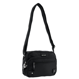 Pierre Cardin Nylon Anti-Theft Cross Body Bag in Black