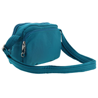 Pierre Cardin Nylon Anti-Theft Cross Body Bag in Turquoise