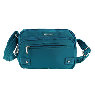 Pierre Cardin Nylon Anti-Theft Cross Body Bag in Turquoise