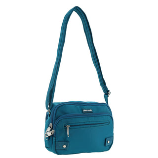 Pierre Cardin Nylon Anti-Theft Cross Body Bag in Turquoise