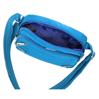 Pierre Cardin Nylon Anti-Theft Cross Body Bag in Turquoise