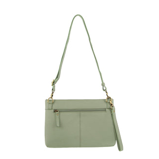 Pierre Cardin Vintage Leather Multiway Crossbody Bag/Clutch in Jade