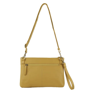 Pierre Cardin Vintage Leather Multiway Crossbody Bag/Clutch in Yellow