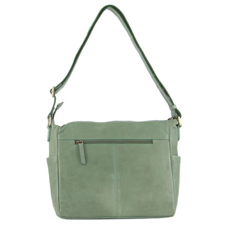 Pierre Cardin Woven Leather Ladies Crossbody Bag in Green