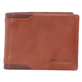 Pierre Cardin Leather Men's Bi-Fold Wallet in Cognac