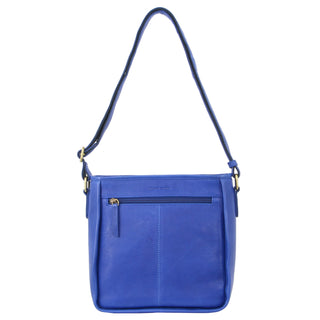 Pierre Cardin Woven Embossed Leather Cross-Body Bag in Royal Blue