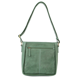 Pierre Cardin Woven Embossed Leather Cross-Body Bag in Green