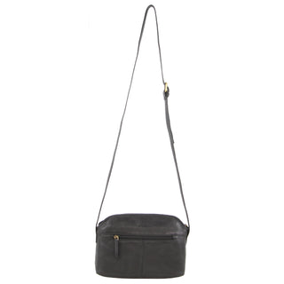 Pierre Cardin Woven Embossed Leather Cross-Body Bag in Black