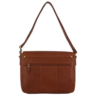 Pierre Cardin Men's Leather Business Satchel in Cognac