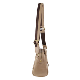 Pierre Cardin Ladies Leather Stitch-design Cross-Body Bag in Gold