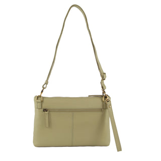 Pierre Cardin Ladies Leather Stitch-design Cross-Body Bag in Sand